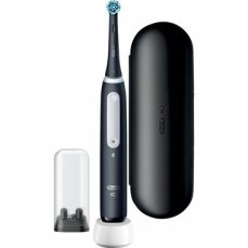 Oral-B iO Series 4 Matt Black / Elektrická zubná kefka / magnetické iO / 4 režimy / AI / senzor tlaku / cestovný púz (415022)
