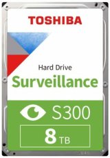 Toshiba S300 Surveillance 8TB (bulk) / 3.5" / 7 200 rpm / 128MB cache / SATA III / Interní / Bulk (HDWT380UZSVA)