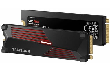 Samsung 990 PRO 4TB + chladič / SSD / M.2 NVMe PCI-E 4.0 / R: 7450 MBps / W: 6900 MBps / IOPS: 1.6Mamp;1.55M / 1.5mh / 5y (MZ-V9P4T0GW)