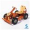 GOCar šliapacie auto malé - oranžová / Veľkosť S / Nosnosť 50 Kg / od 3 rokov (GCSR)
