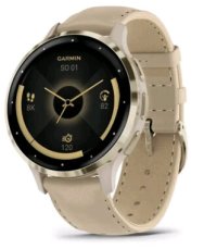 Garmin Venu 3S zlatá / Chytré hodinky / 1.2" / kůže / BT / ANT+ / Wi-Fi / 5ATM (010-02785-55)