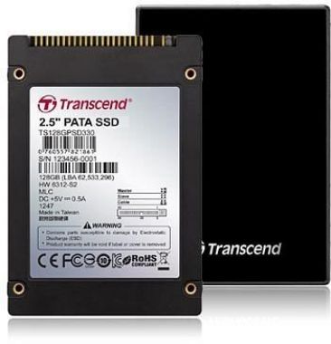 Transcend SSD330 64GB / 2.5 IDE AHCI / MLC / RW: 115/64 MBps / IOPS: 2.9K/0.3K / MTBF 1mh / 2y (bulk) (TS64GPSD330)