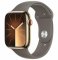 Apple Watch Series 9 GPS+Cellular 45mm Zlaté nerezové telo - Ílovo šedý športový remienok S/M / 140-190mm (MRMR3)
