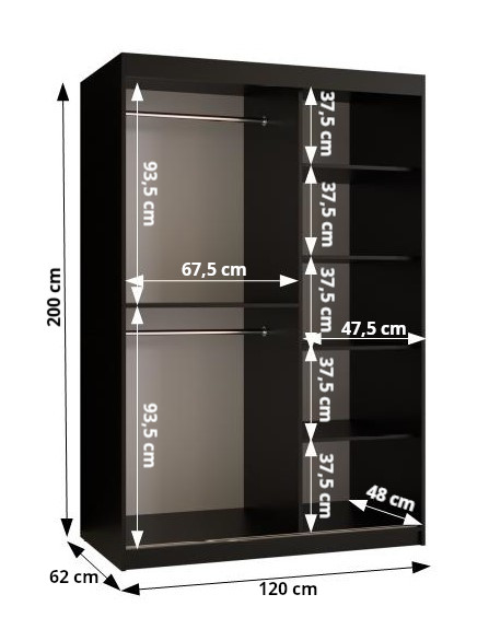 Šatní skříň Abi T1 Premium Barva korpusu: Bílá + zlatá, Rozměr: 100 cm