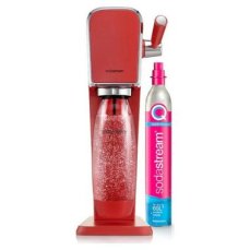 SodaStream Art červená / výrobník sódy / bez BPA / 1x fľaša 1 L / 1x CO2 plyn (7290116740249)