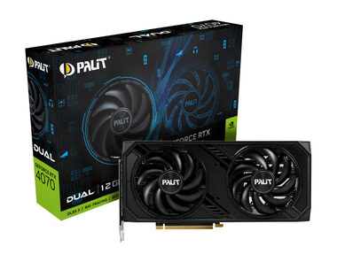 Palit RTX 4070 Dual / 1920-2475 MHz / 12GB GDDR6X / 192bit / 1x HDMI + 3x DP / 200W (8) (NED4070019K9-1047D)