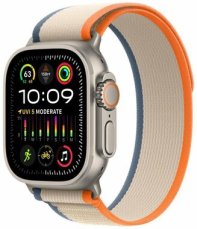 Apple Watch Ultra 2 GPS+Cellular 49mm Titanové tělo - Oranžovo-béžový řemínek Trailový tah (M/L) / 145-220 mm (MRF23F)