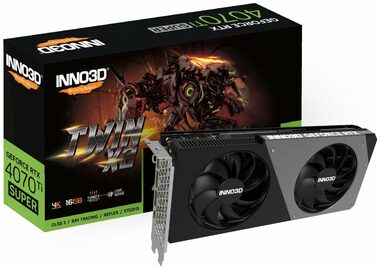 Inno3D GeForce RTX 4070 Ti SUPER Twin X2 16GB / 2340 - 2610 MHz / 16GB GDDR6x / 256-bit / 1x HDMI + 3x DP / (16) (N407TS2-166X-186156N)