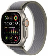 Apple Watch Ultra 2 GPS+Cellular 49mm Titanové telo - Zeleno-sivý remienok Trailový ťah (M/L) / 145-220 mm (MRF43F)