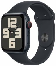Apple Watch SE (2023) GPS+Cellular 44mm Temne atramentové hliníkové telo - Temne atramentový športový remienok S/M (MRH53)