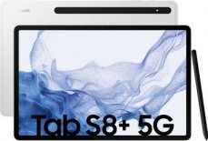 SAMSUNG Galaxy Tab S8+ 5G 128GB stříbrná / 12.4" / O-C 3GHz / 8GB / 128GB / BT / 13+6MP+12 MP / Android 12 (SM-X806BZSAEUE)