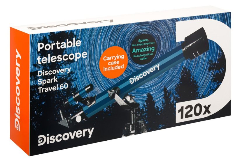Hvezdársky teleskop Discovery Spark Travel 60 s knihou