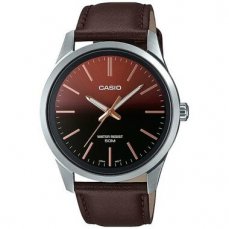 CASIO Collection MTP-E180L-5AVEF stříbrno-hnědá / Pánské analogové hodinky / Průměr: 42 mm / 5ATM (MTP-E180L-5AVEF)
