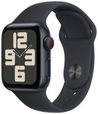 Apple Watch SE (2023) GPS+Cellular 40mm Temne atramentové hliníkové telo - Temne atramentový športový remienok M/L (MRGA3)