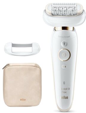 BRAUN Silk-épil 9 Flex 9001 bílá-zlatá / epilátor / 50 min provoz / 2 rychlosti (SES9001)