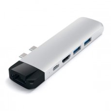 Satechi USB-C Pro Hub with Ethernet - Silver Aluminium