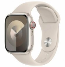 Apple Watch Series 9 GPS+Cellular 41mm polárne hliníkové telo / polárny športový remienok S/M (MRHN3)