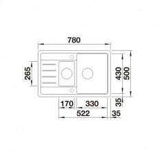 BLANCO LEGRA 6 S Compact drez biely 521304