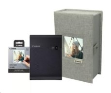 Canon Selphy Square QX10 čierna + púzdro a papier XS-20L / Kompaktná fototlačiareň / USB / WiFi (4107C017)