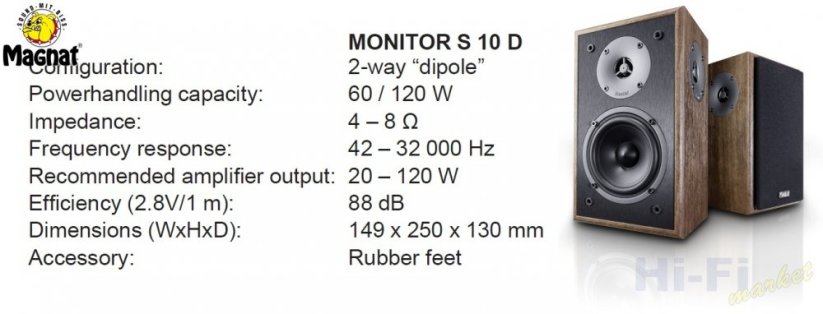 MAGNAT Monitor S10D Dipol ořech