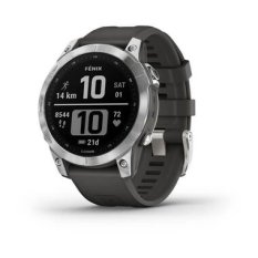 Garmin fenix 7 Pro Glass strieborno-šedá / Chytré hodinky / GPS / 1.3 dotykový displej / mapy / BT / WiFi / vodeodolné (010-02540-01)