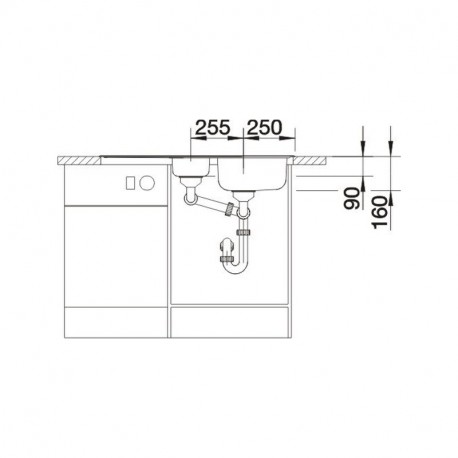 BLANCO TIPO 6 S Basic drez profilovaná nerez 519533