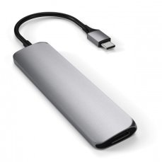 Satechi TYPE-C Slim Multimedia Adapter V2 - Space Gray