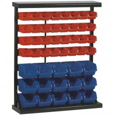 STREND Stojan HL3202, zásobníky, 32 malých PVC boxov a 15 veľkých PVC boxov, 94x30x115 cm