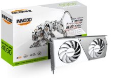 Inno3D GeForce RTX 4060 Twin X2 OC White 8GB / 1830 - 2490 MHz / 8GB GDDR6 / 128-bit / 1x HDMI + 3x DP / (8) (N40602-08D6X-173051W)