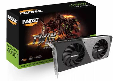 INNO3D GeForce RTX 4060 Ti Twin X2 8GB / 2310 - 2535 MHz / 8GB GDDR6 / 128bit / 1x HDMI+3x DP / 160W (8) (N406T2-08D6-171153N)