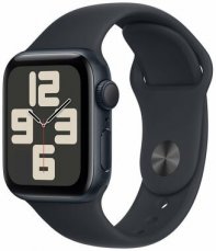 Apple Watch SE (2023) GPS 40mm Temně inkoustové hliníkové tělo - Temně inkoustový sportovní řemínek S/M / 130-180 mm (MR9X3)