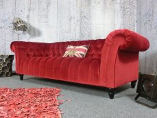(2473) CANYON Chesterfield luxusní pohovka červená