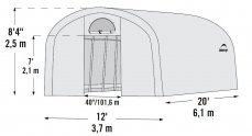 Náhradní plachta pro fóliovník SHELTERLOGIC 3,7x6,1 m PE Dekorhome
