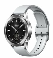 XIAOMI Watch S3 strieborná / Chytré hodinky / 1.43 AMOLED / 466x466 / 5ATM / BT / NFC (51589)