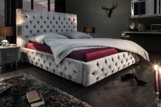 (2727) PARIS luxusní postel 180x200cm šedý samet