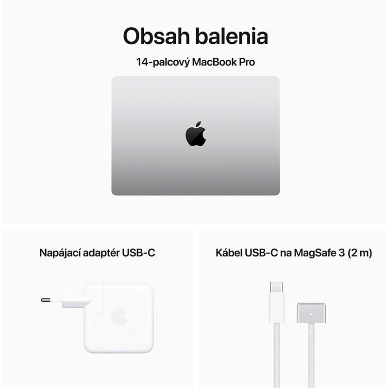 MacBook Pro 14" Apple M3 8C CPU 10C GPU 16GB 1TB Kozmický strieborný SK