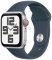 Apple Watch SE (2023) GPS+Cellular 40mm Strieborné hliníkové telo - Búrkovo modrý športový remienok M/L / 150-200 mm (MRGM3)