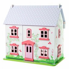 Bigjigs Toys Ružový domček pre bábiky / od 3 rokov (JT101)