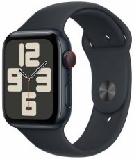 Apple Watch SE (2023) GPS+Cellular 44mm Inkoustově temné hliníkové tělo - Inkoustově temný sportovní řemínek M/L (MRH83)
