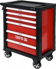 YATO Skrinka dielenská pojazdná s náradím (177ks) 6 zásuviek / Rozmery 975 x 765 x 465 mm (YT-55300)