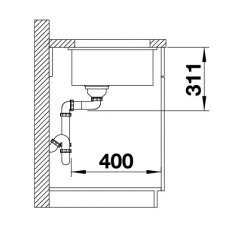 BLANCO SUBLINE 375-U drez bazaltový 523731