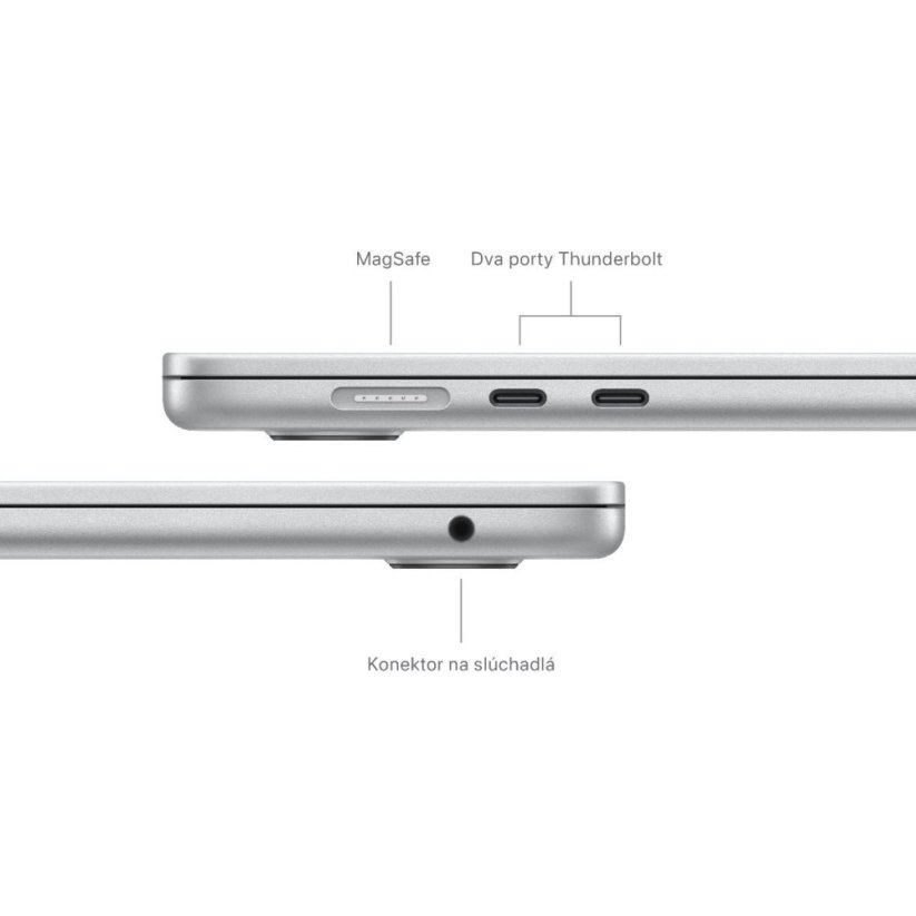 MacBook Air 15" Apple M3 8C CPU 10C GPU 16GB 512GB strieborný SK