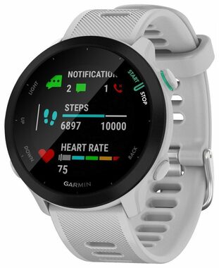 Garmin Forerunner 55 biela / športové hodinky / 1.04 MIP / GPS / BT / ANT+ / 5 ATM / merač tepu / krokomer (010-02562-11)