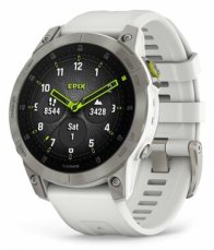 Garmin epix PRO Sapphire stříbrno-bílá / Chytré hodinky / GPS / 1.3" / mapy / BT / WiFi / NFC (010-02582-21)
