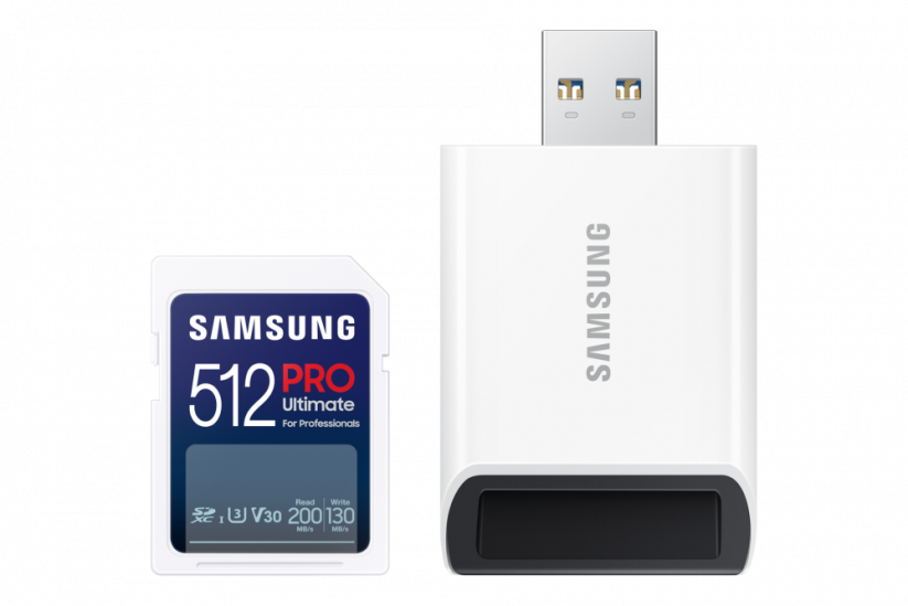 Samsung PRO Ultimate SDXC Card 200 MB/s (+ USB adaptér) 512 GB Bílá MB-SY512SB/WW