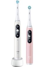 Oral-B iO Series 6 Duo bílý|růžový / Elektrický zubní kartáček / magnetické iO / 5 režimů / AI / OLED (4210201381877)