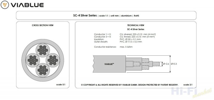 VIABLUE SC-4 T6s Bi-Wire