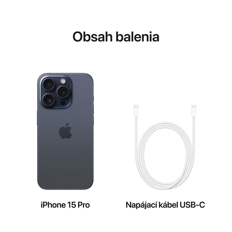 Apple iPhone 15 Pro 256 GB Titánová modrá