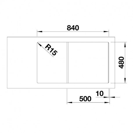 BLANCO ZIA 5 S drez antracit 520511