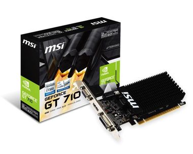 MSI GT 710 2GB / GeForce GT710 954 MHz / 2GB GDDR3 / 64bit / PCIe x16 / D-Sub+DVI+HDMI (GT 710 2GD3H LP)